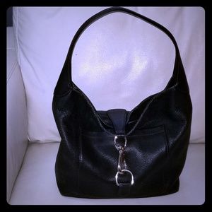 Gorgeous classic black leather dooney &bourke bag